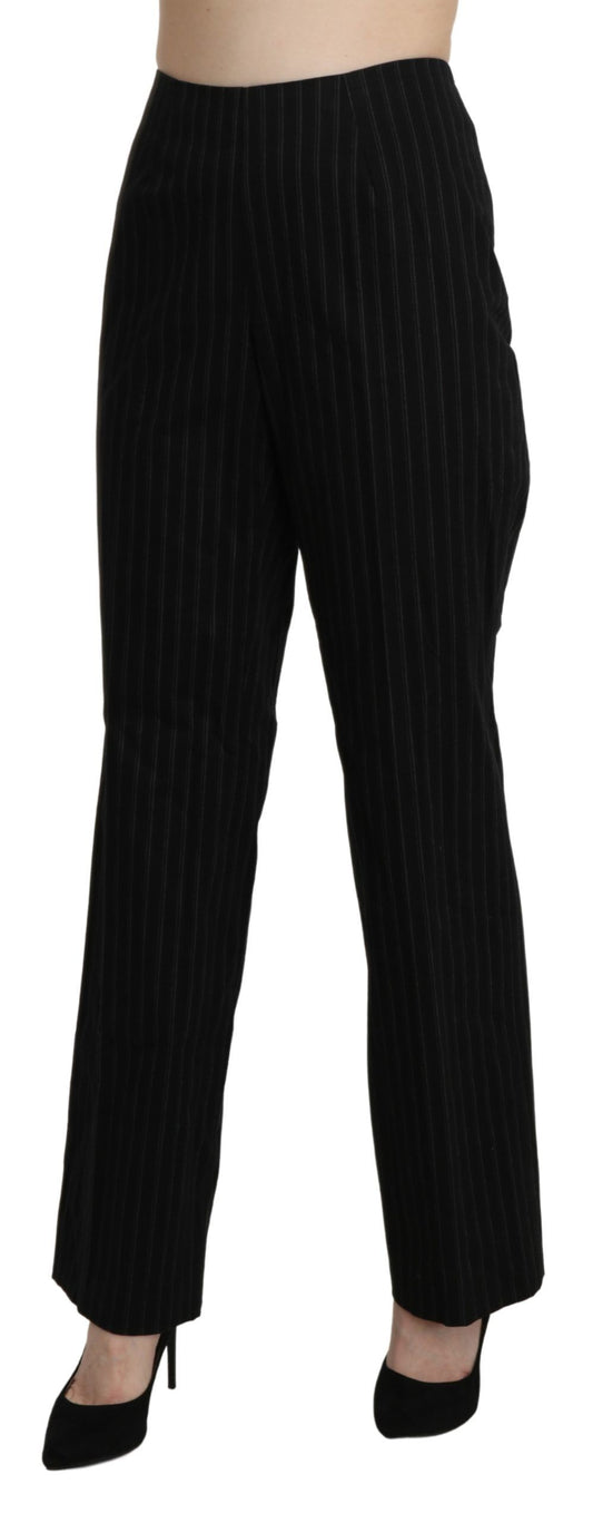 BENCIVENGA Black High Waist Straight Dress Trouser Pants $555.00 BENCIVENGA Luzworld