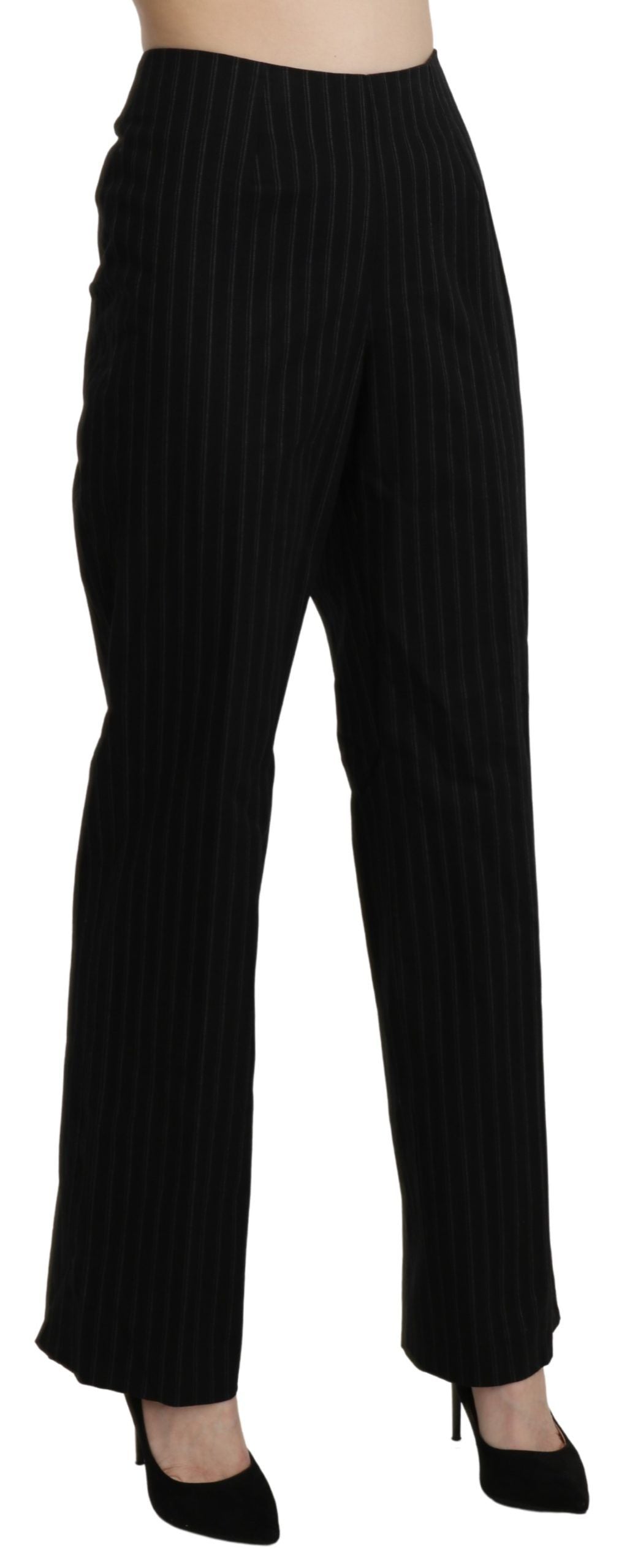BENCIVENGA Black High Waist Straight Dress Trouser Pants $555.00 BENCIVENGA Luzworld