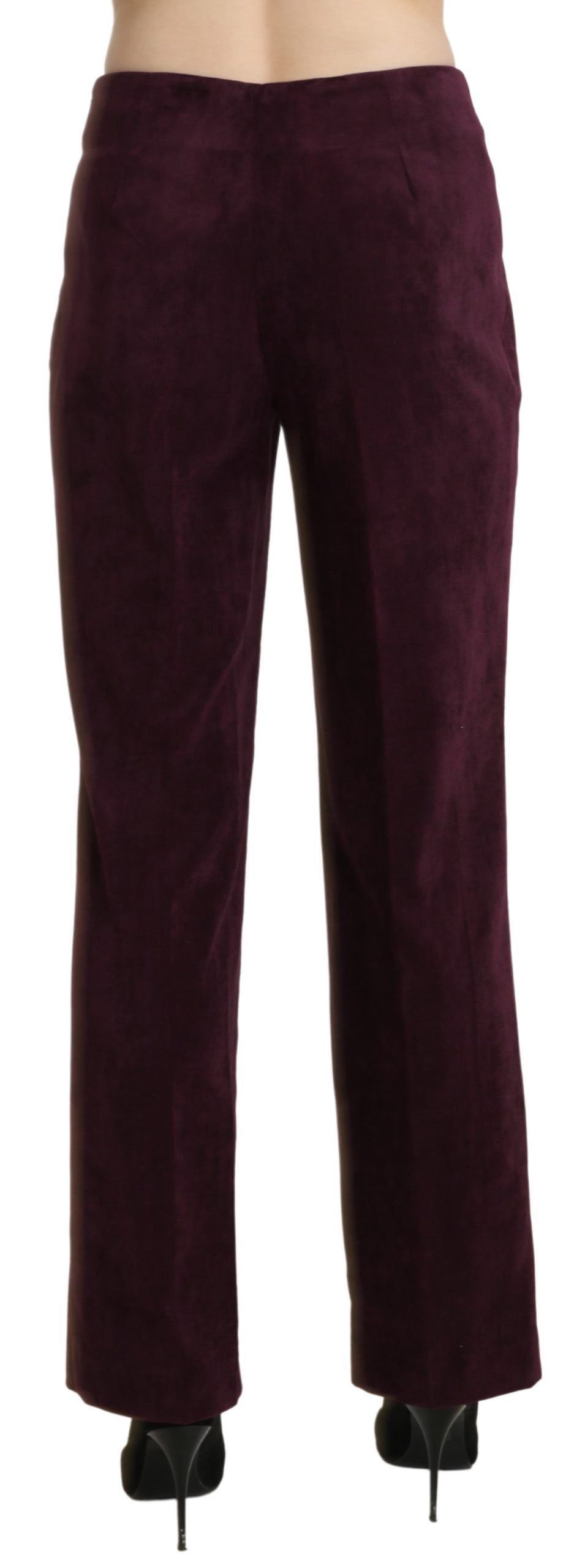 BENCIVENGA Purple Suede High Waist Straight Trouser Pants $555.00 BENCIVENGA Luzworld