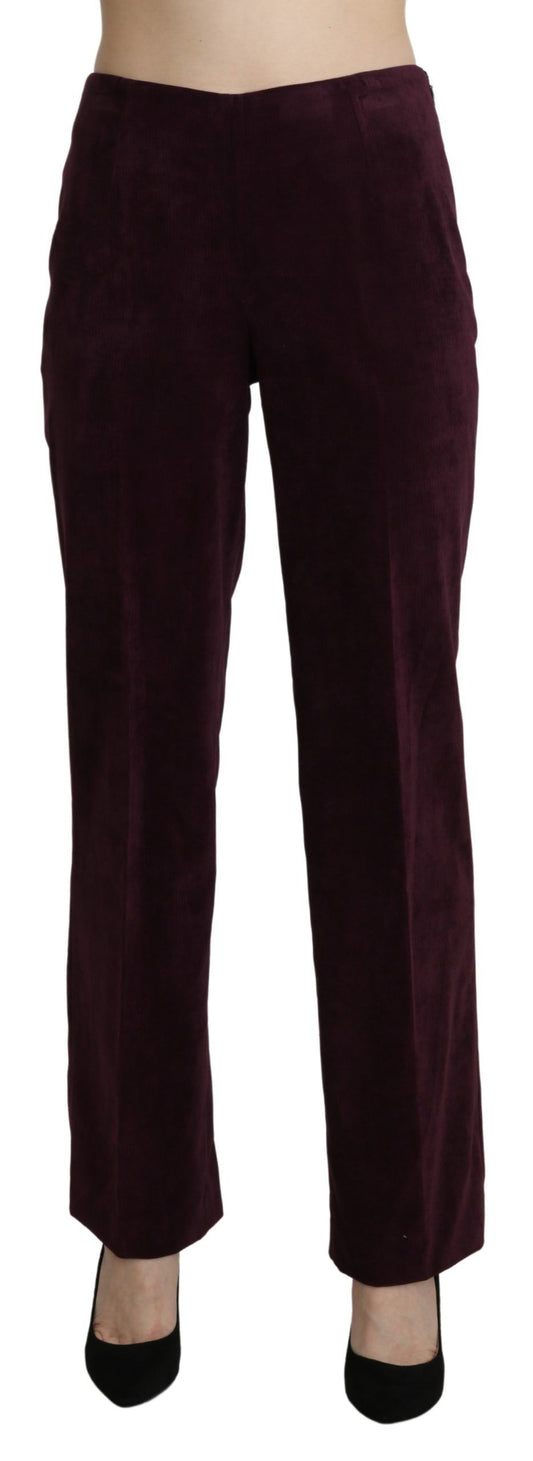 BENCIVENGA Purple Suede High Waist Straight Trouser Pants $555.00 BENCIVENGA Luzworld
