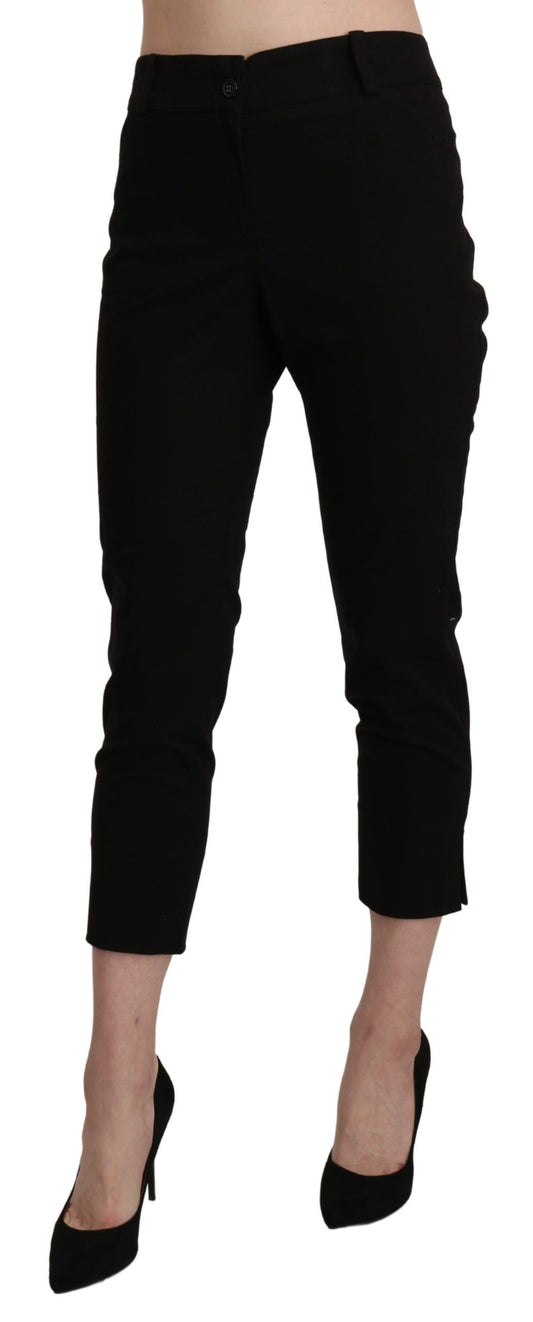 BENCIVENGA Black High Waist Skinny Cropped Dress Trouser Pants $555.00 BENCIVENGA Luzworld