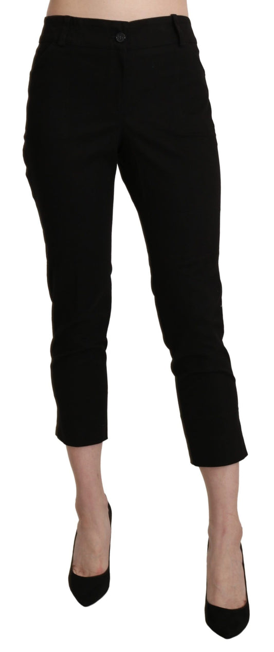 BENCIVENGA Black High Waist Skinny Cropped Dress Trouser Pants $555.00 BENCIVENGA Luzworld