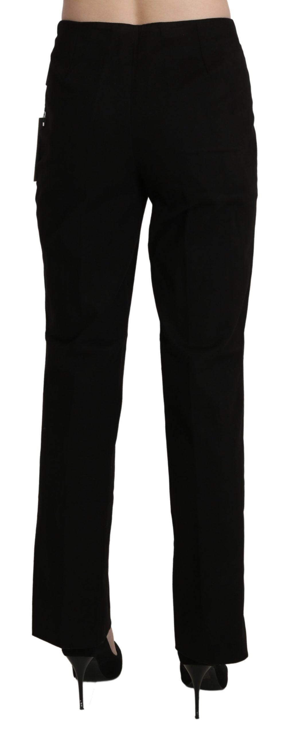 BENCIVENGA Black High Waist Straight Dress Trouser Pant $555.00 BENCIVENGA Luzworld