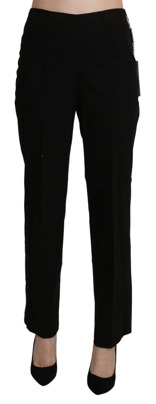 BENCIVENGA Black High Waist Straight Dress Trouser Pant $555.00 BENCIVENGA Luzworld