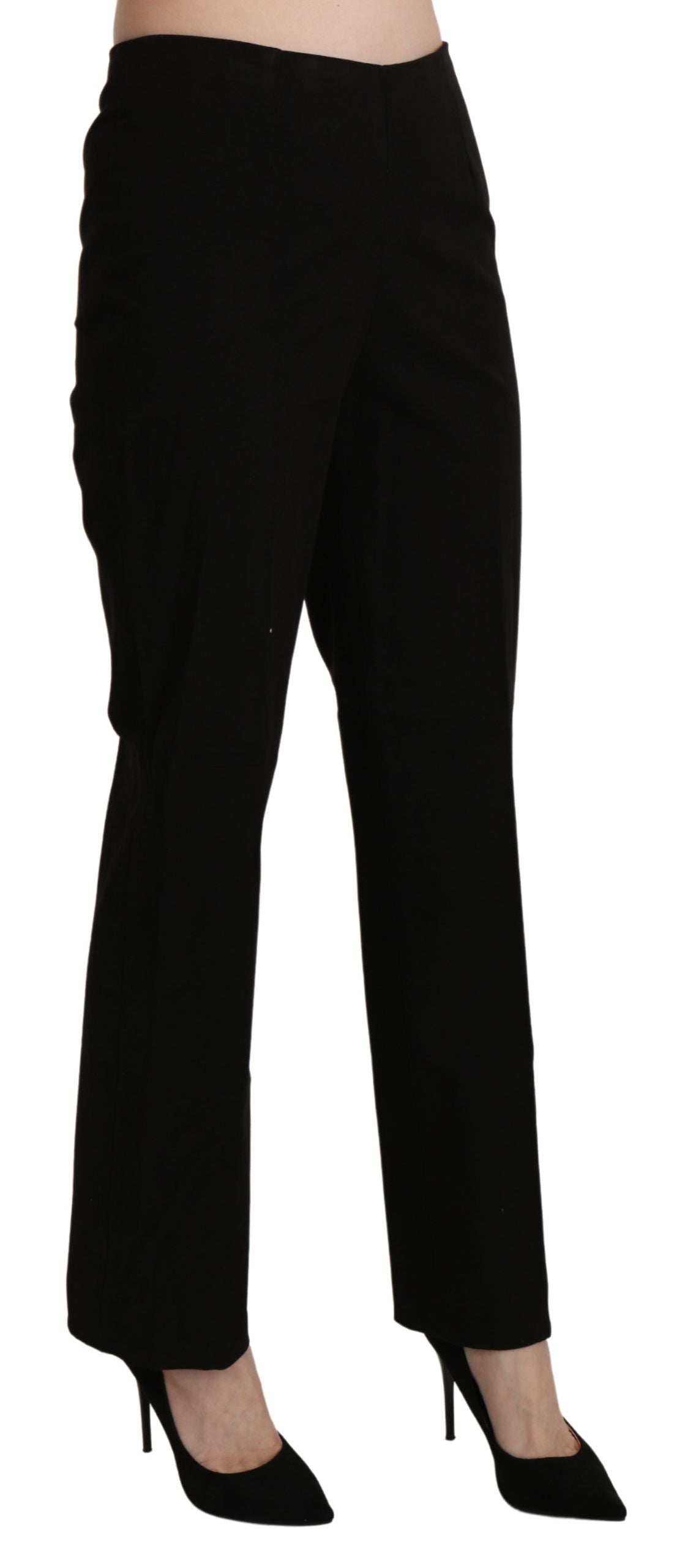 BENCIVENGA Black High Waist Straight Dress Trouser Pant $555.00 BENCIVENGA Luzworld