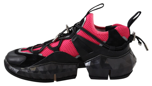 Jimmy Choo Electric Elegance Leather Mesh Sneakers $1338.00 Jimmy Choo Luzworld