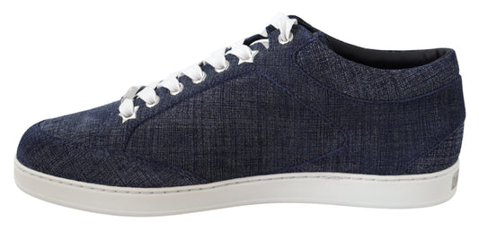 Jimmy Choo Chic Slip-On Blue Denim Suede Sneakers $910.00 Jimmy Choo Luzworld