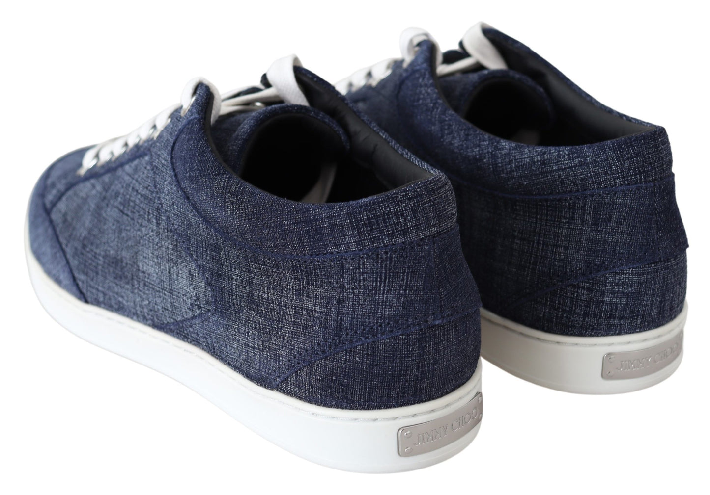 Jimmy Choo Chic Slip-On Blue Denim Suede Sneakers $910.00 Jimmy Choo Luzworld