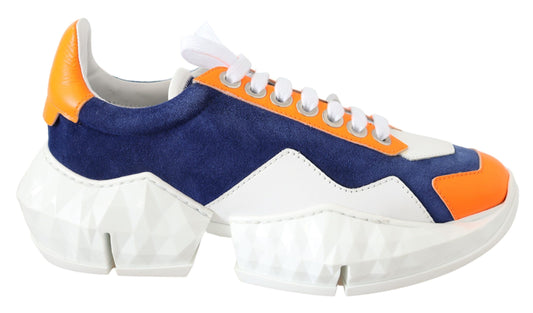 Jimmy Choo Electric Elegance Leather Mix Sneakers $1338.00 Jimmy Choo Luzworld