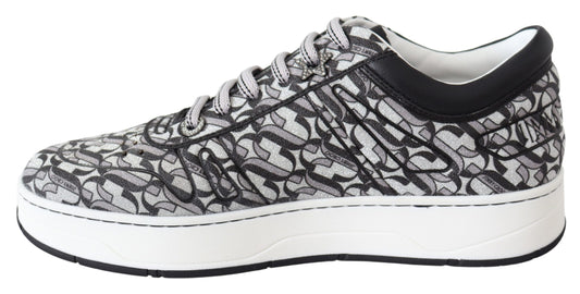 Jimmy Choo Glittering Slip-On Sneakers - Silver and Black $1087.00 Jimmy Choo Luzworld
