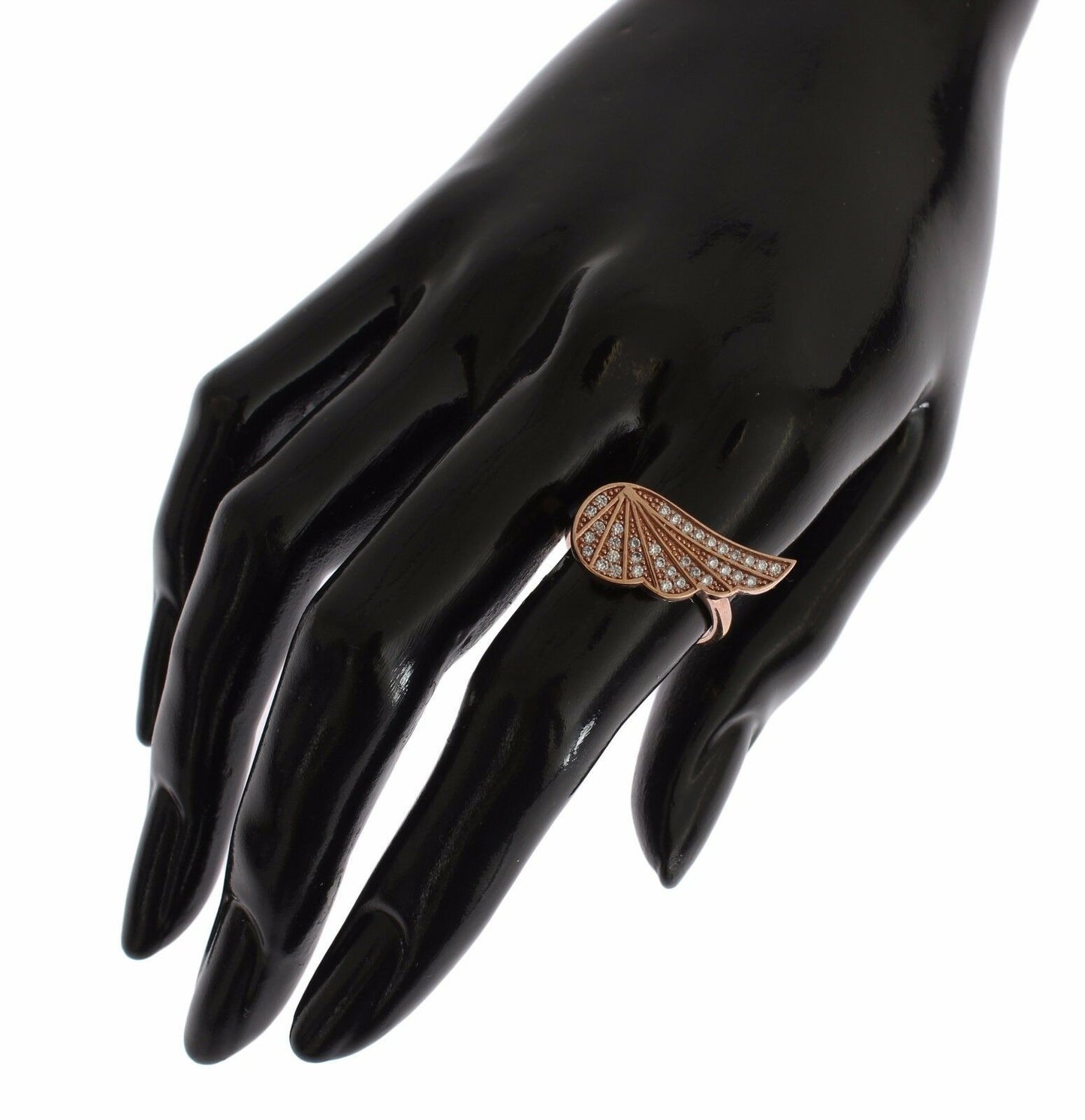 Nialaya Pink Gold 925 Silver Womens Clear CZ Ring $205.00 Nialaya Luzworld