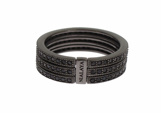 Nialaya Black CZ 925 Sterling Silver Womens $239.00 Nialaya Luzworld