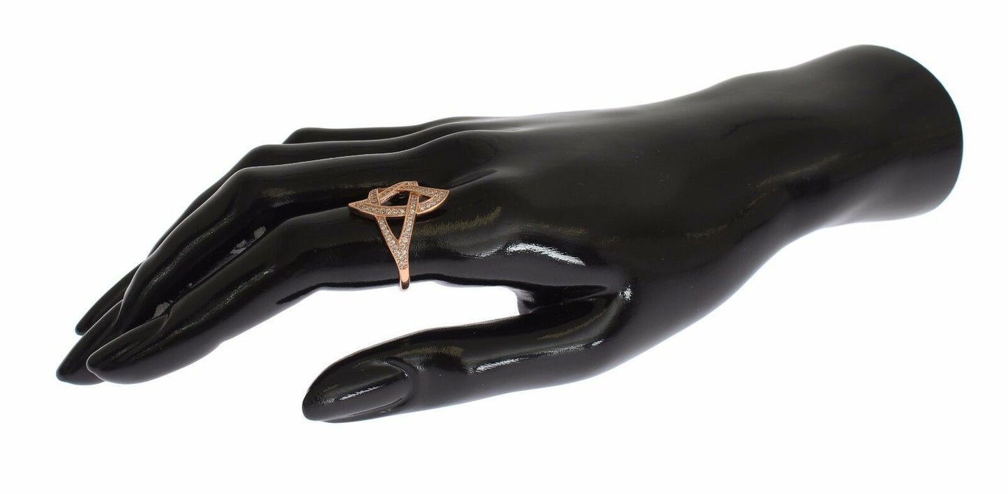 Nialaya Womens Clear CZ Gold 925 Silver Ring $205.00 Nialaya Luzworld