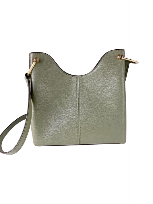 Michael Kors Joan Large Perforated Suede Leather Slouchy Messenger Handbag (Army Green) $777.00 Michael Kors Luzworld