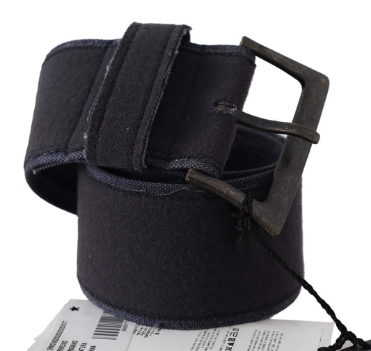 Ermanno Scervino Black Leather Wide Buckle Waist Luxury Belt $254.00 Ermanno Scervino Luzworld