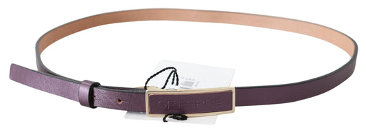 GF Ferre Gold Logo Buckle Waist Leather Skinny Belt $564.00 GF Ferre Luzworld