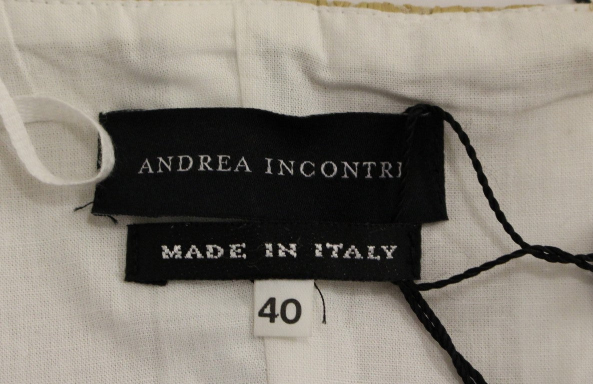 Andrea Incontri Beige Silk Cami Tank Top $916.00 Andrea Incontri Luzworld