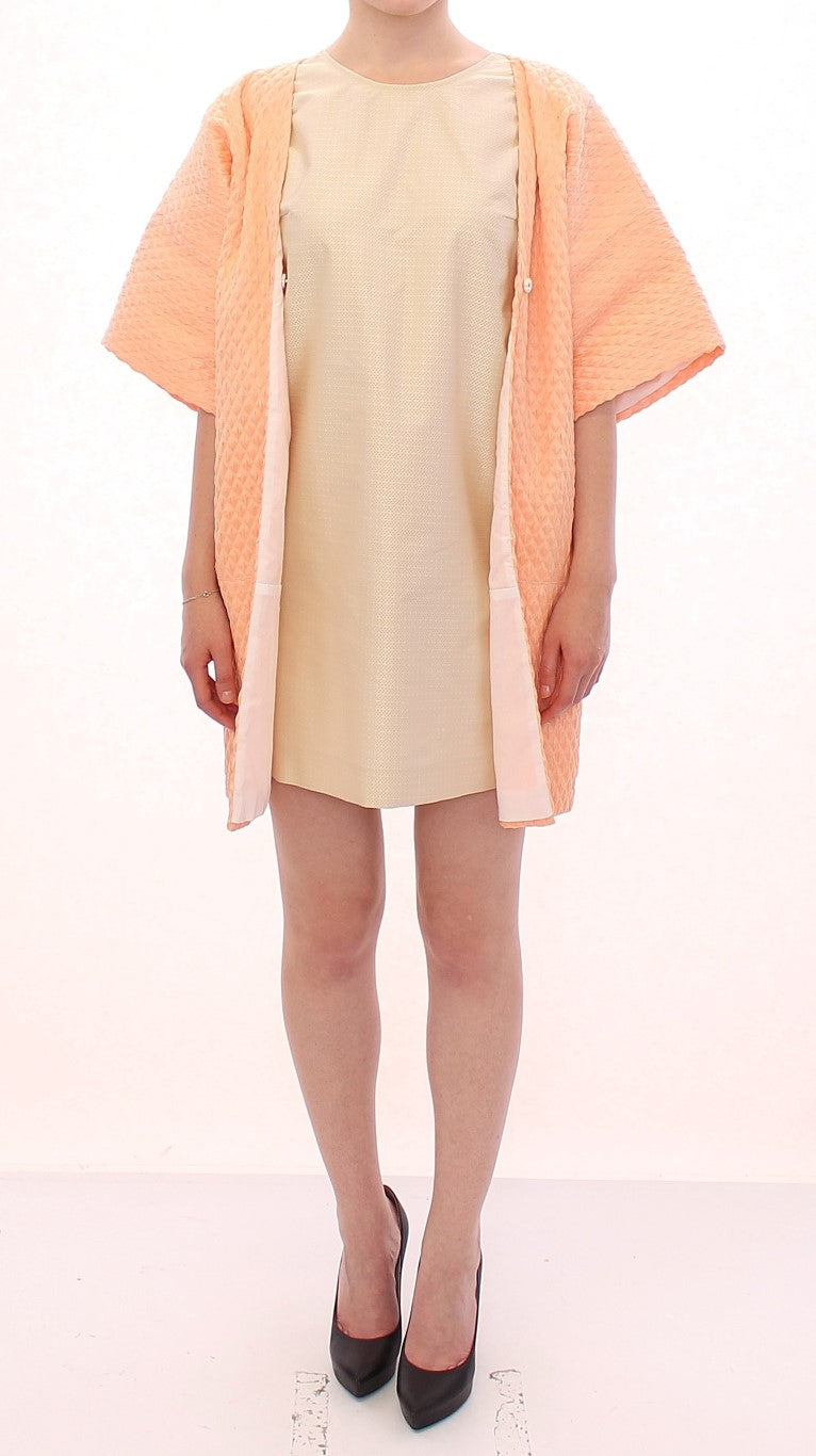 Andrea Incontri Pink Short Sleeves Jacket Coat $1461.00 Andrea Incontri Luzworld