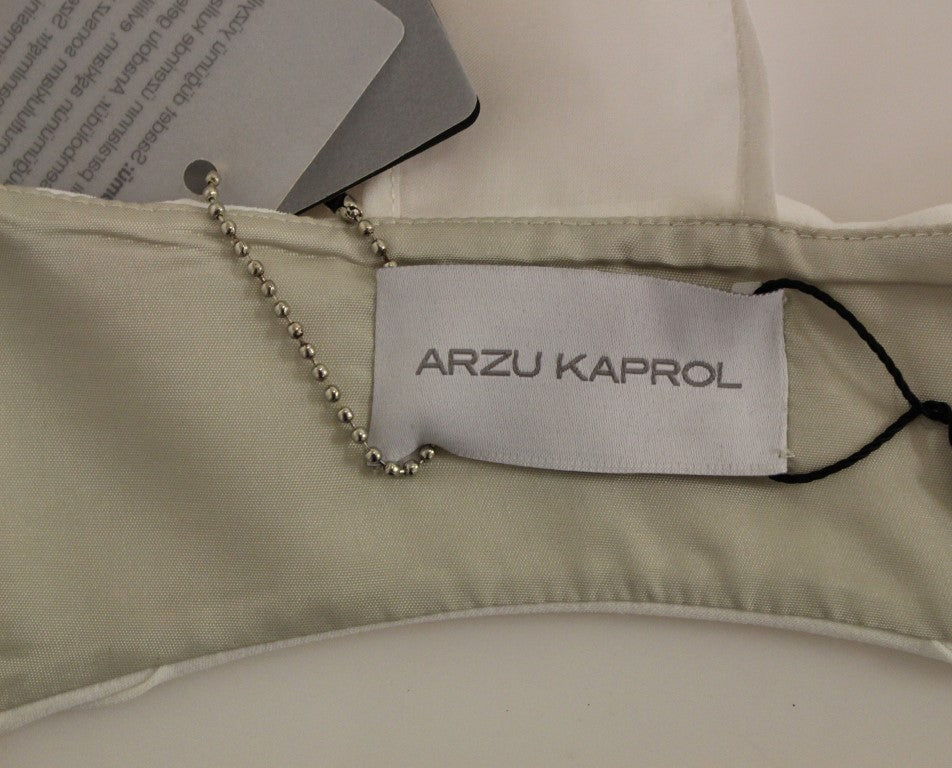 Arzu Kaprol White Lashes Open Back Vest Jacket $1209.00 Arzu Kaprol Luzworld