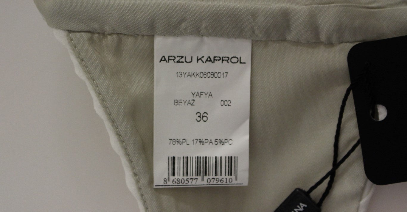 Arzu Kaprol White Lashes Open Back Vest Jacket $1209.00 Arzu Kaprol Luzworld