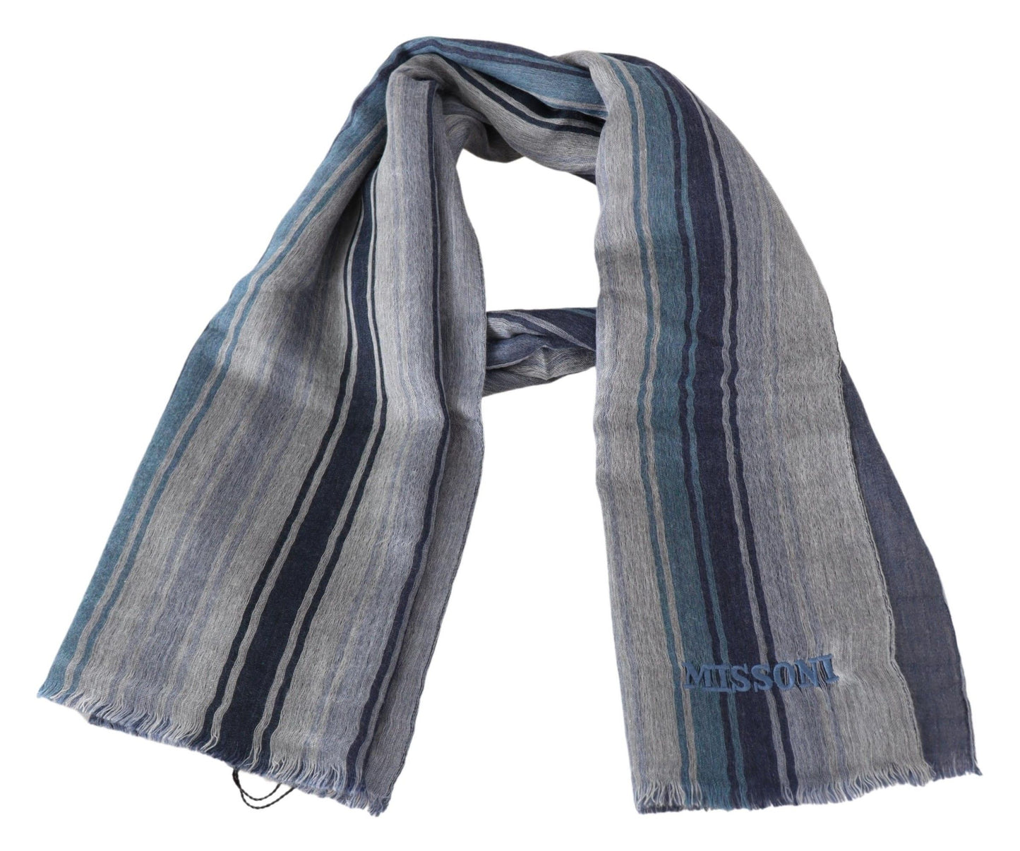 Missoni Multicolor Wool Striped Unisex Neck Wrap Shawl $612.00 Missoni Luzworld