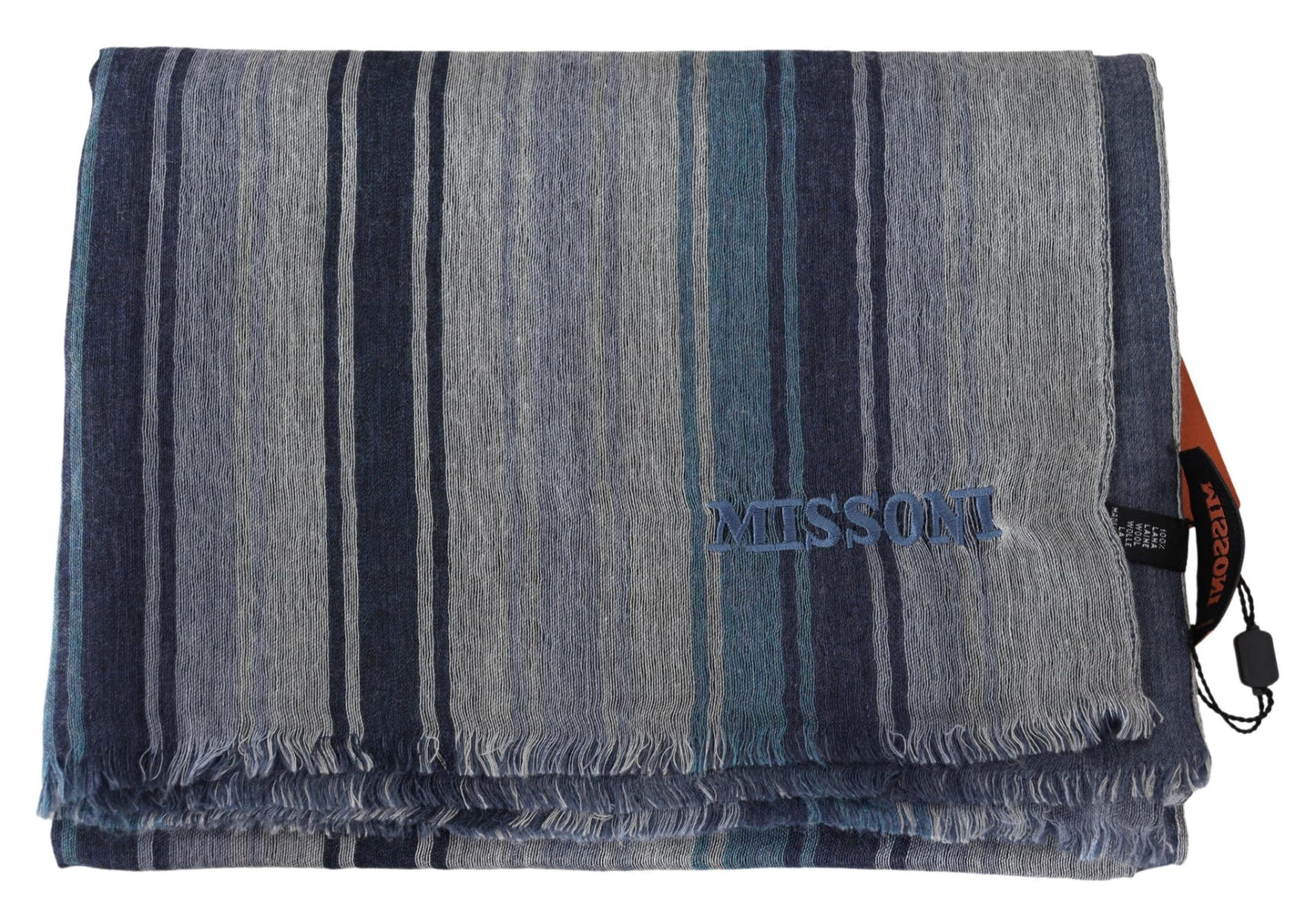 Missoni Multicolor Wool Striped Unisex Neck Wrap Shawl $612.00 Missoni Luzworld