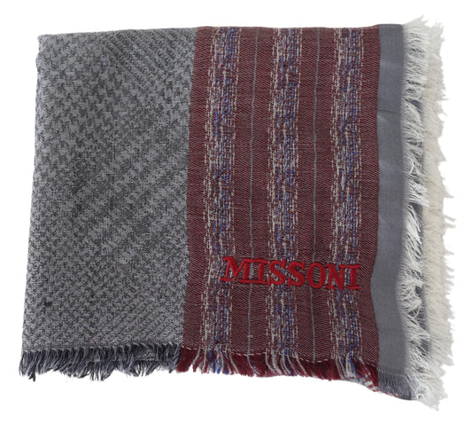 Missoni Multicolor Wool Striped Unisex Neck Wrap Shawl Scarf $612.00 Missoni Luzworld