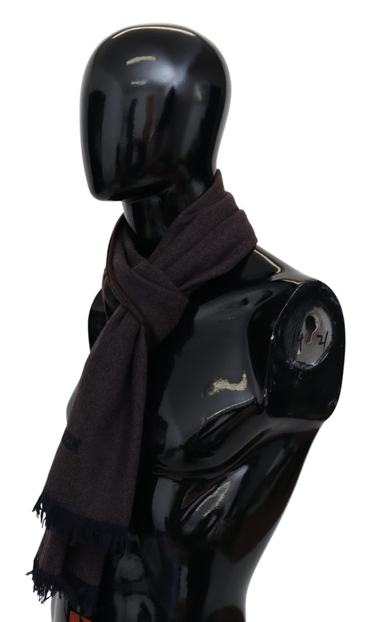 Missoni Brown 100% Cashmere Unisex Neck Wrap Fringes Scarf $753.00 Missoni Luzworld