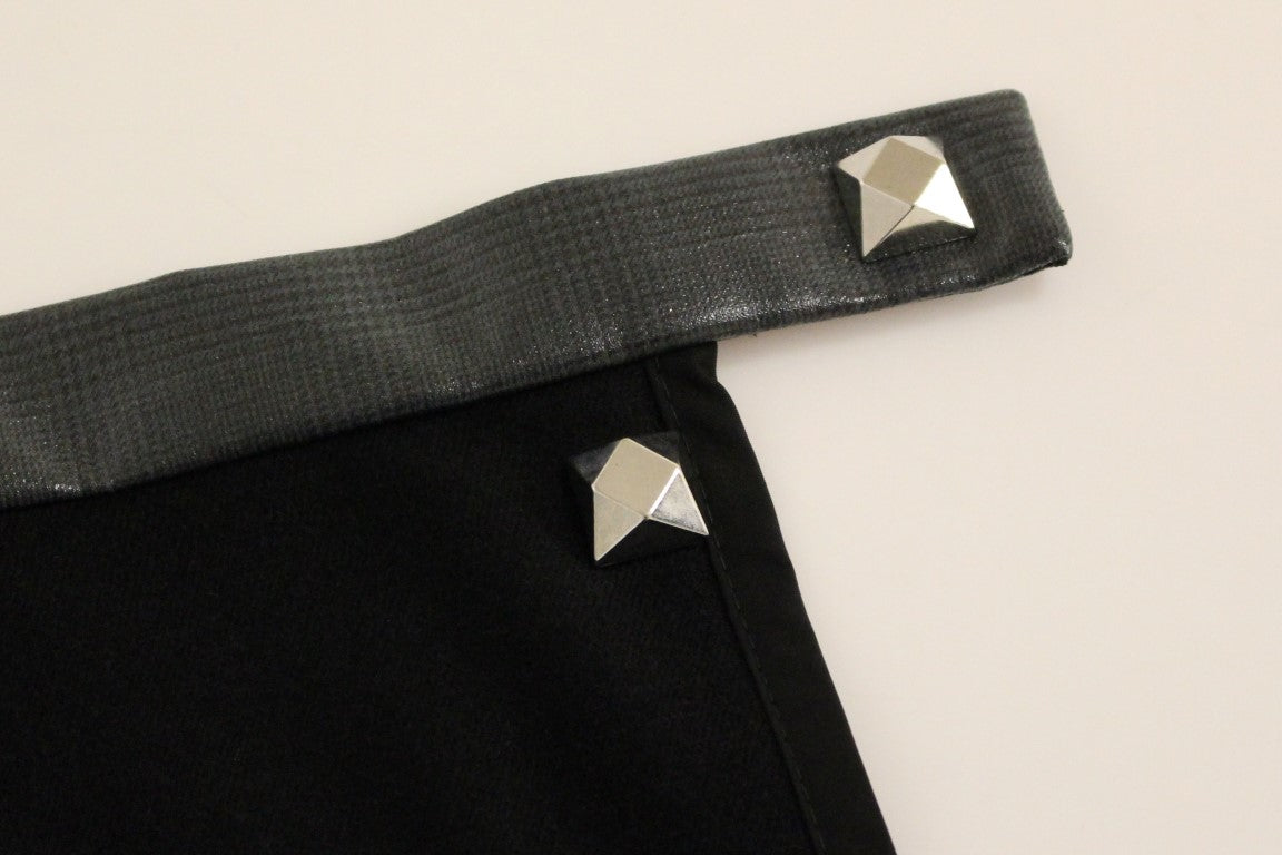 Corrado De Biase Black Metal Buttons Cotto Wool Skirt $1209.00 Corrado De Biase Luzworld