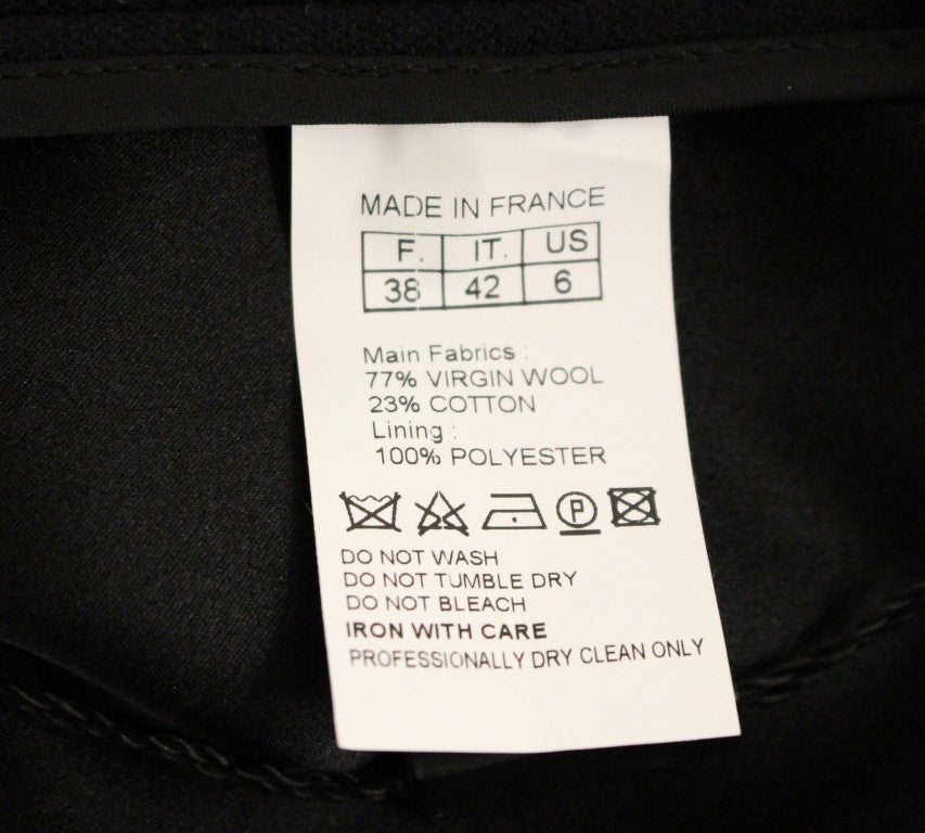 Corrado De Biase Black Metal Buttons Cotto Wool Skirt $1209.00 Corrado De Biase Luzworld