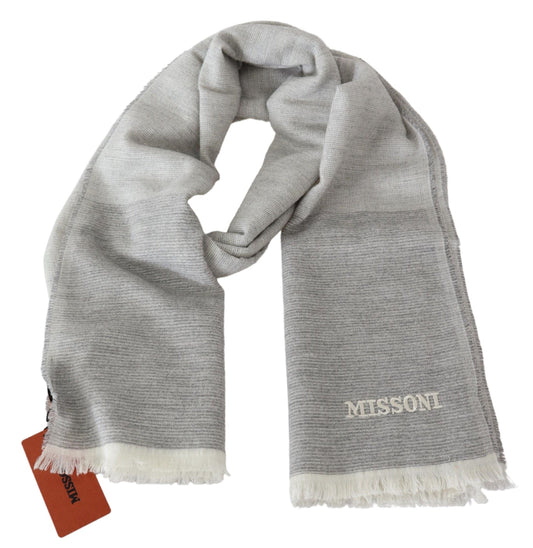 Missoni Beige 100% Wool Unisex Neck Wrap Scarf $612.00 Missoni Luzworld
