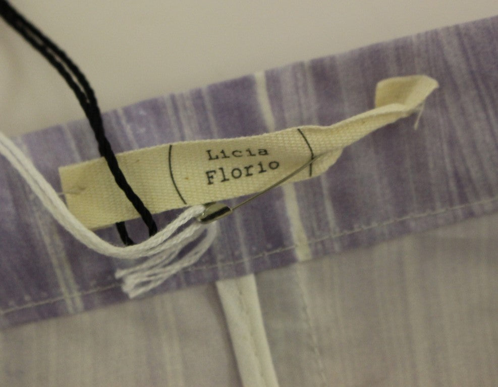 Licia Florio Purple Viscose Above-Knee Wrap Skirt $672.00 Licia Florio Luzworld