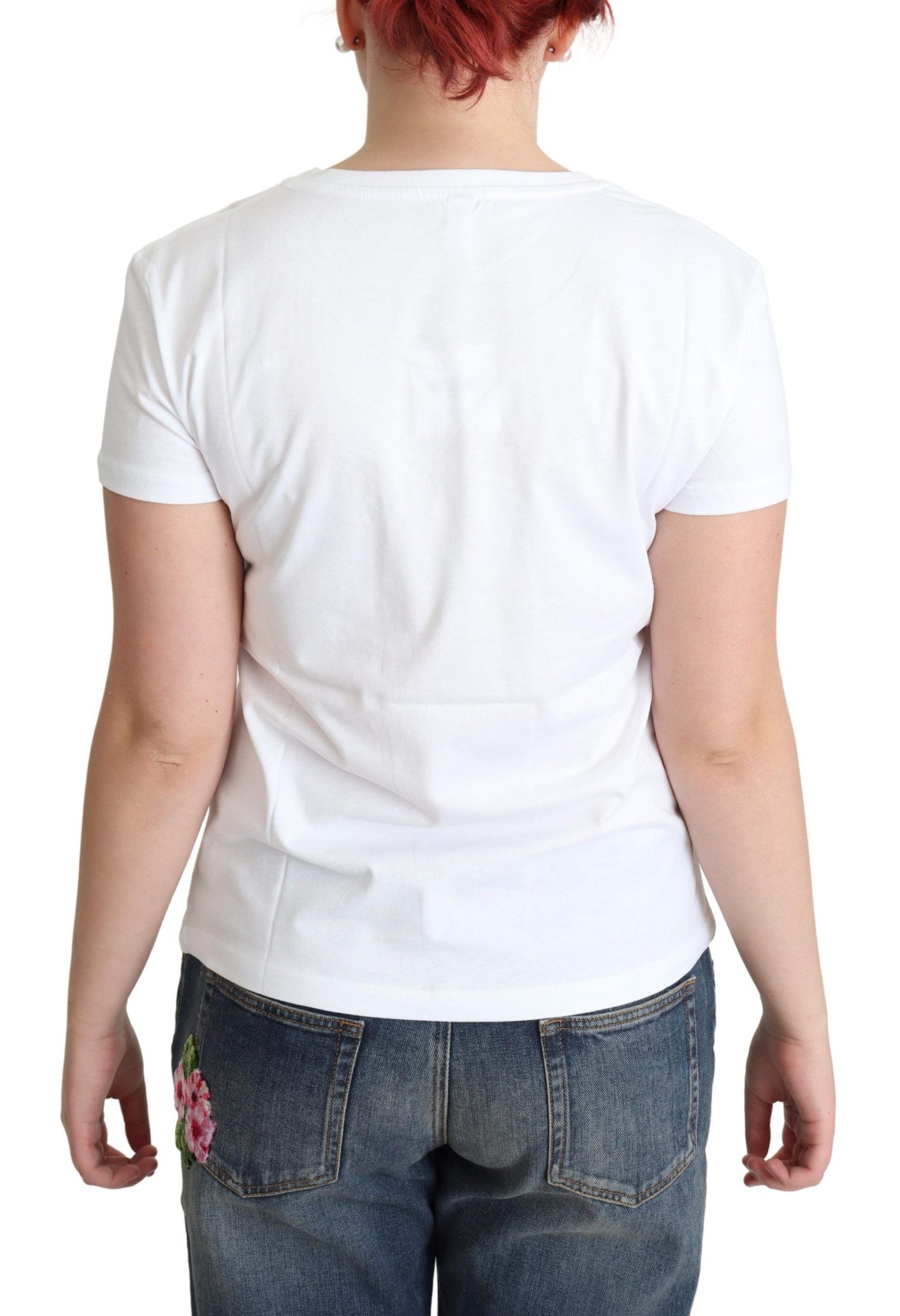 Moschino White Cotton Sunny Milano Print T-shirt $513.00 Moschino Luzworld