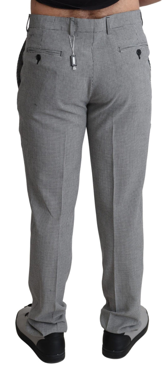 BENCIVENGA Gray Wool Checkered Dress Men Formal Trouser Pants $582.00 BENCIVENGA Luzworld