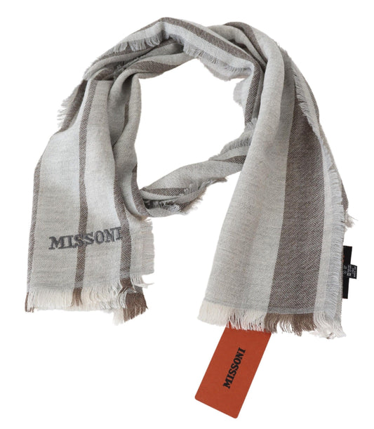 Missoni Multicolor Striped Wool Unisex Neck Wrap Scarf $630.00 Missoni Luzworld