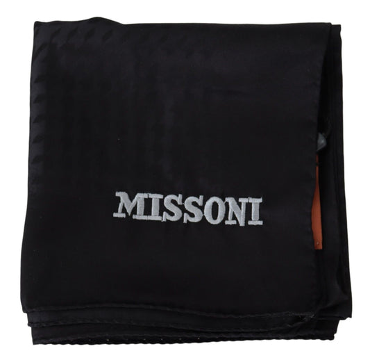 Missoni Black Wool Knit Unisex Neck Wrap Shawl Scarf $630.00 Missoni Luzworld