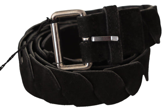 GF Ferre Black WX Silver Tone Buckle Waist Belt $280.00 GF Ferre Luzworld