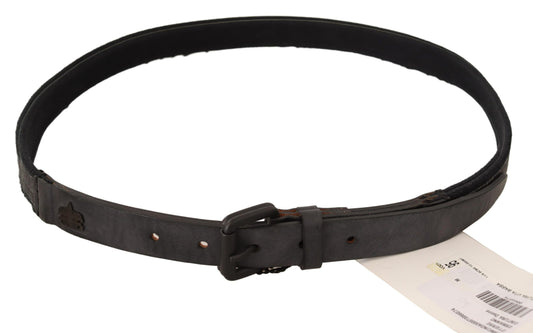 Ermanno Scervino Black Leather Logo Buckle Waist Women Belt $520.00 Ermanno Scervino Luzworld