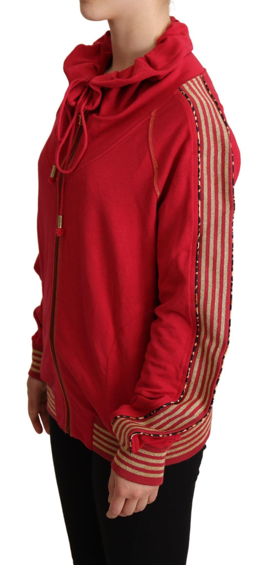 John Galliano Red Full Zip Jacket Sweatshirt Hooded Sweater $869.00 John Galliano Luzworld