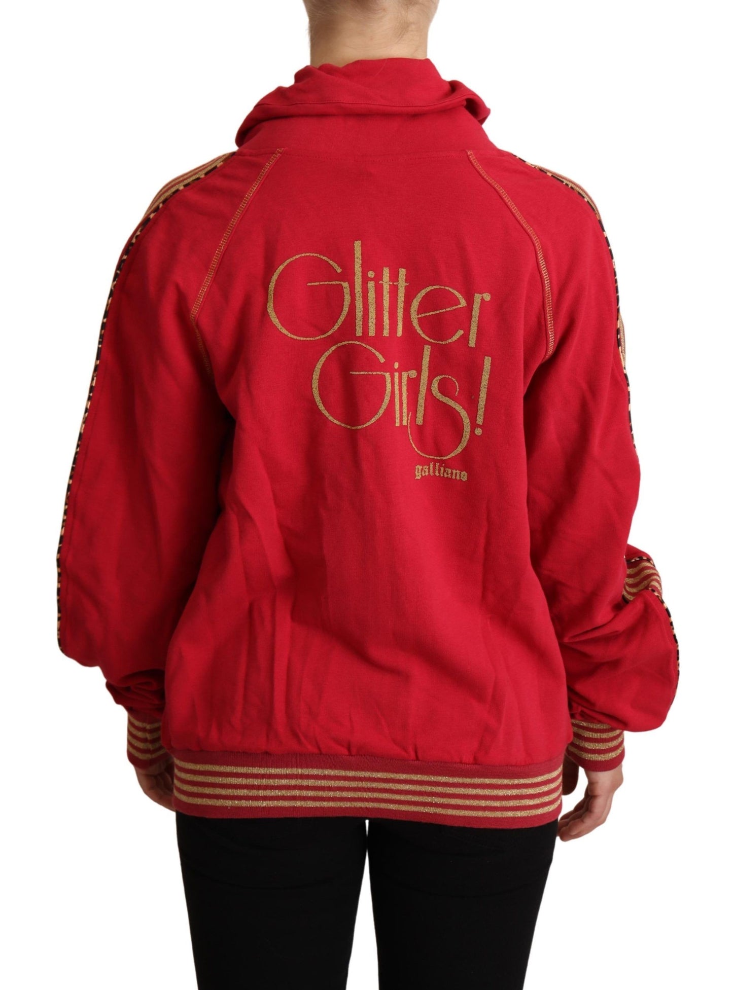 John Galliano Red Full Zip Jacket Sweatshirt Hooded Sweater $869.00 John Galliano Luzworld