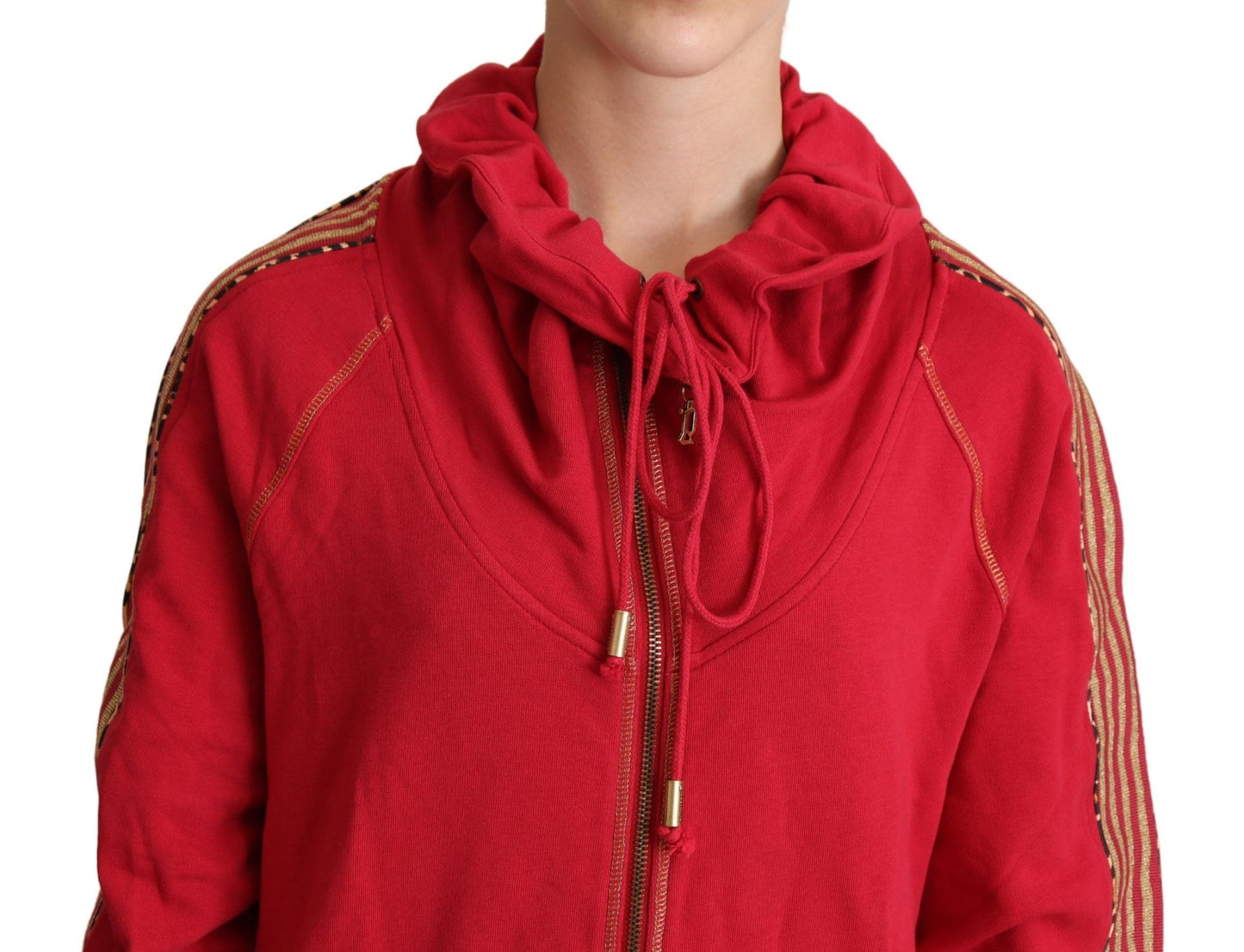 John Galliano Red Full Zip Jacket Sweatshirt Hooded Sweater $869.00 John Galliano Luzworld