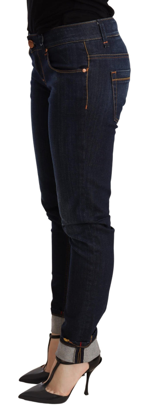 Acht Blue Washed Low Waist Skinny Denim Trouser $611.00 Acht Luzworld