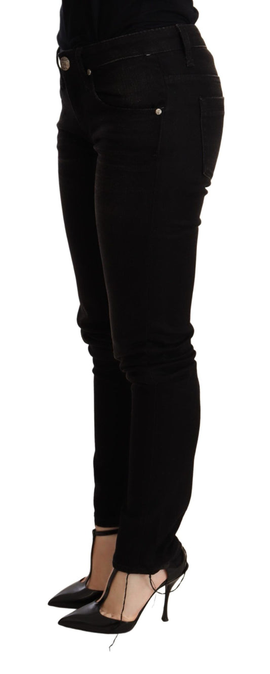 Acht Black Low Waist Skinny Denim Trouser $611.00 Acht Luzworld