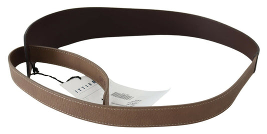 GF Ferre Brown Genuine Leather Logo Wide Waist Belt $280.00 GF Ferre Luzworld