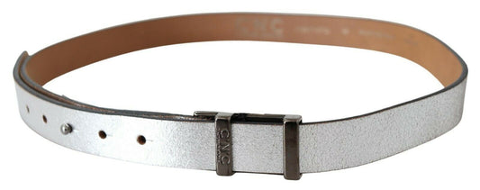 Costume National Brown Metallic Silver Leather Belt $231.00 Costume National Luzworld