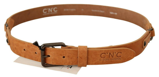 Costume National Light Brown Buckle Waist Belt $547.00 Costume National Luzworld