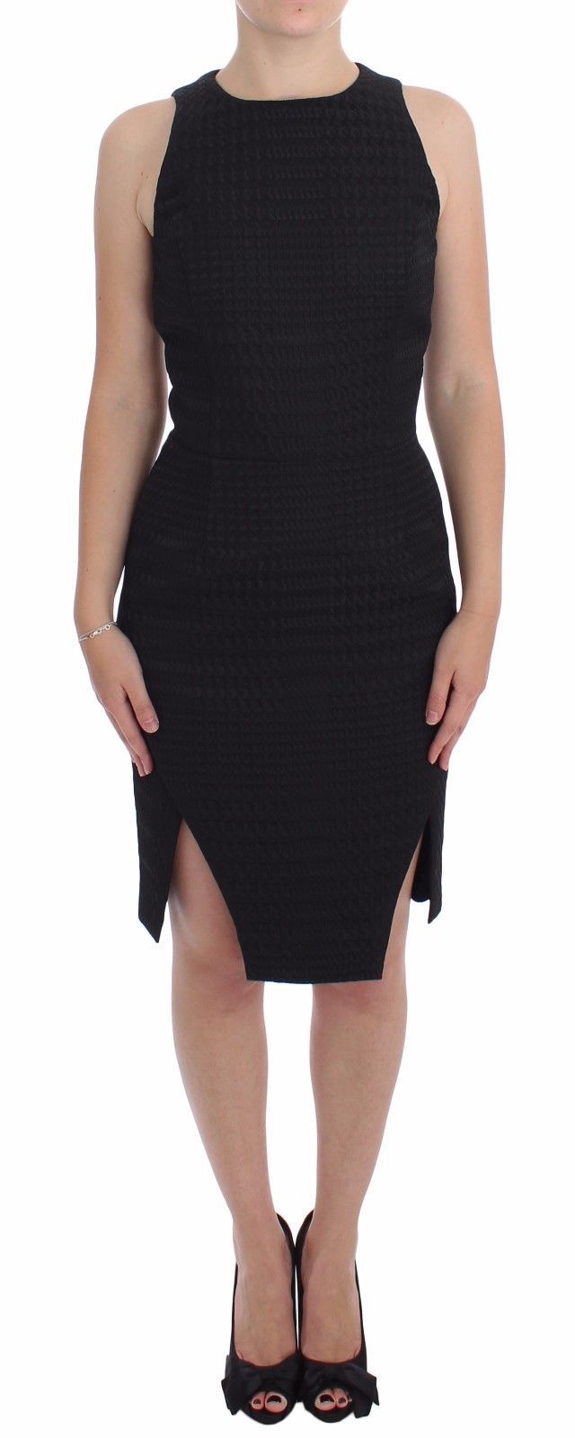 DAIZY SHELY Black Sheath Party Evening Knee Length Dress $999.00 DAIZY SHELY Luzworld