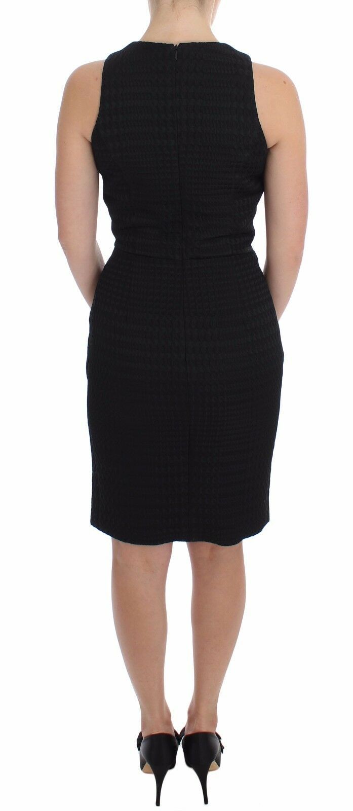 DAIZY SHELY Black Sheath Party Evening Knee Length Dress $999.00 DAIZY SHELY Luzworld