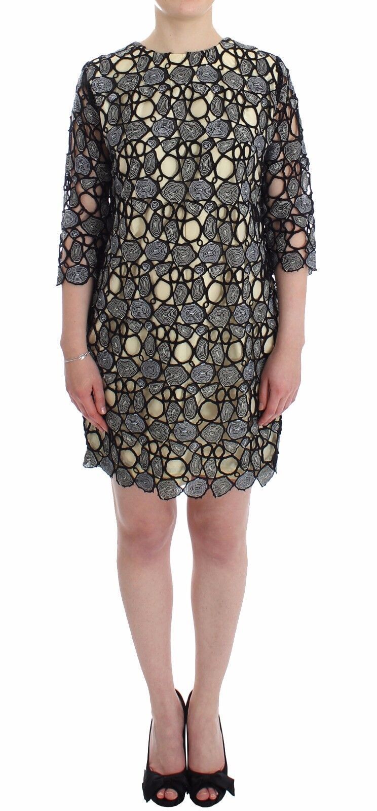 Lanre Da Silva Ajayi Black Cream Sheath Dress Shift Mini Dress $2377.00 Lanre Da Silva Ajayi Luzworld