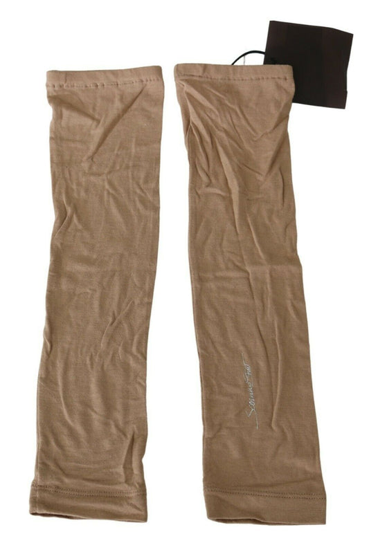 Scervino Street BeigeViscose Women SleevesArm Warmer $178.00 Scervino Street Luzworld